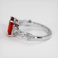 3.07 Ct. Ruby Ring, 18K White Gold 4