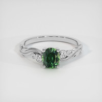 0.79 Ct. Sapphire Ring, 18K White Gold 1