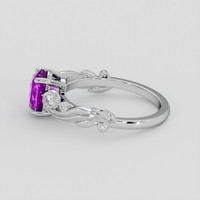 2.05 Ct. Purple Sapphire Ring, 18K White Gold 4