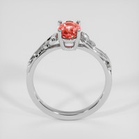 1.52 Ct. Padparadscha Sapphire Ring, 18K White Gold 3
