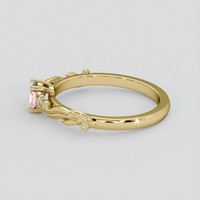 0.44 Ct. Pink Sapphire Ring, 10K Yellow Gold 4
