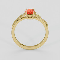 0.96 Ct. Padparadscha Sapphire Ring, 10K Yellow Gold 3