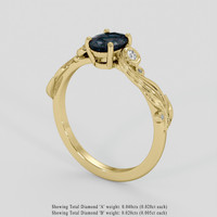 0.78 Ct. Alexandrite Ring, 14K Yellow Gold 2