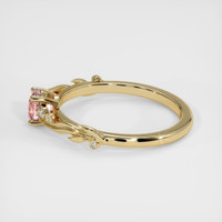 0.64 Ct. Padparadscha Sapphire Ring, 14K Yellow Gold 4