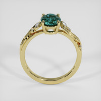 1.75 Ct. Bluish Green Sapphire Ring, 14K Yellow Gold 3
