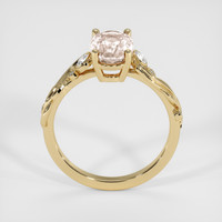 2.32 Ct. Peach Sapphire Ring, 14K Yellow Gold 3