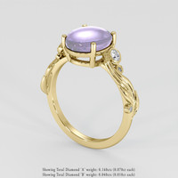 5.38 Ct. Purple Sapphire Ring, 14K Yellow Gold 2
