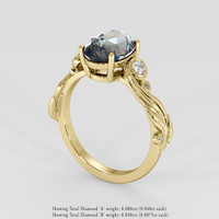 3.22 Ct. Bi Color Sapphire Ring, 14K Yellow Gold 2