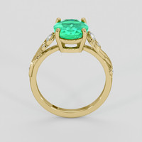 1.70 Ct. Emerald Ring, 18K Yellow Gold 3