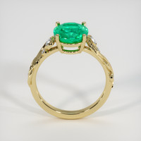 2.10 Ct. Emerald Ring, 18K Yellow Gold 3