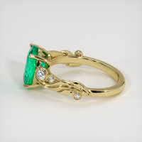 2.10 Ct. Emerald Ring, 18K Yellow Gold 4
