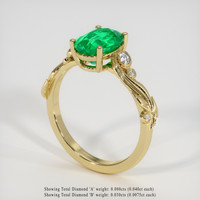 1.62 Ct. Emerald Ring, 18K Yellow Gold 2
