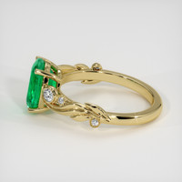 2.01 Ct. Emerald Ring, 18K Yellow Gold 4