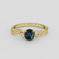 0.78 Ct. Alexandrite Ring, 18K Yellow Gold 1