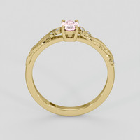 0.44 Ct. Pink Sapphire Ring, 18K Yellow Gold 3