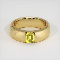 0.64 Ct. Padparadscha Sapphire Ring, 18K Yellow Gold 1