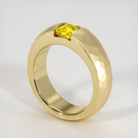 0.64 Ct. Padparadscha Sapphire Ring, 18K Yellow Gold 2