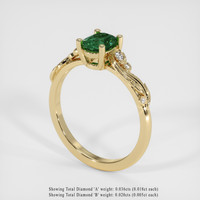 0.79 Ct. Sapphire Ring, 18K Yellow Gold 2