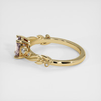 0.96 Ct. Peach Sapphire Ring, 18K Yellow Gold 4