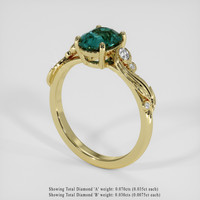 1.75 Ct. Bluish Green Sapphire Ring, 18K Yellow Gold 2