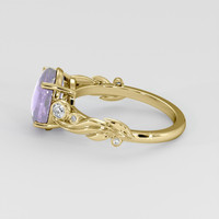 5.38 Ct. Purple Sapphire Ring, 18K Yellow Gold 4
