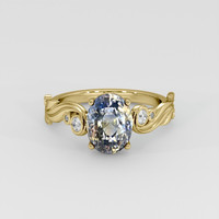 3.22 Ct. Bi Color Sapphire Ring, 18K Yellow Gold 1