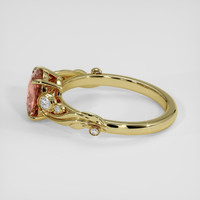 1.60 Ct. Padparadscha Sapphire Ring, 18K Yellow Gold 4