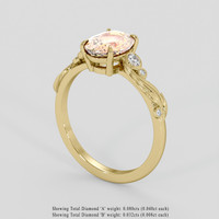 2.25 Ct. Padparadscha Sapphire Ring, 18K Yellow Gold 2