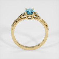0.96 Ct. Greyish Blue Sapphire Ring, 18K Yellow Gold 3