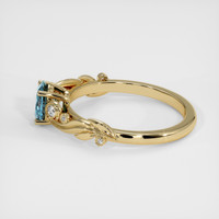 0.96 Ct. Greyish Blue Sapphire Ring, 18K Yellow Gold 4
