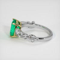2.10 Ct. Emerald Ring, 18K Yellow & White 4