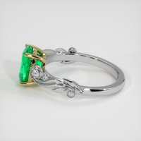 1.62 Ct. Emerald Ring, 18K Yellow & White 4