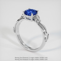 1.49 Ct. Blue Sapphire Ring, Platinum 950 2
