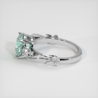 3.31 Ct. Bluish Green Sapphire Ring, Platinum 950 4