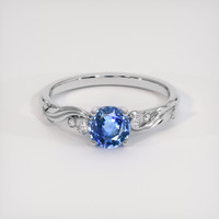 1.04 Ct. Blue Sapphire Ring, Platinum 950 1