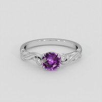 1.07 Ct. Purple Sapphire Ring, Silver 1