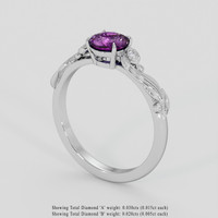 1.07 Ct. Purple Sapphire Ring, Silver 2