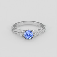 0.97 Ct. Blue Sapphire Ring, Silver 1