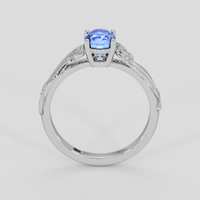0.97 Ct. Blue Sapphire Ring, Silver 3