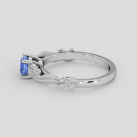0.97 Ct. Blue Sapphire Ring, Silver 4