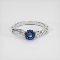 1.32 Ct. Blue Sapphire Ring, 10K White Gold 1
