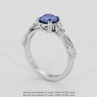 1.57 Ct. Color Change Sapphire Ring, 10K White Gold 2