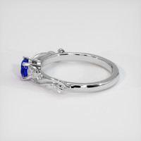 0.57 Ct. Blue Sapphire Ring, 14K White Gold 4
