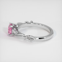 0.85 Ct. Pink Sapphire Ring, 14K White Gold 4