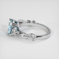 2.09 Ct. Greenish Blue Sapphire Ring, 14K White Gold 4