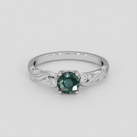 1.17 Ct. Bluish Green Sapphire Ring, 14K White Gold 1