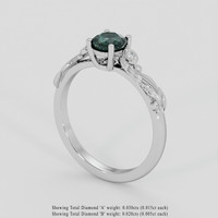 1.17 Ct. Bluish Green Sapphire Ring, 14K White Gold 2