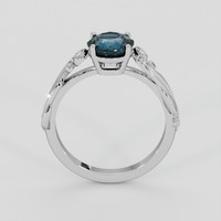 1.90 Ct. Greenish Blue Sapphire Ring, 14K White Gold 3