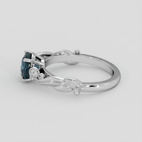 1.90 Ct. Greenish Blue Sapphire Ring, 14K White Gold 4