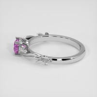 0.71 Ct. Pinkish Purple Sapphire Ring, 14K White Gold 4